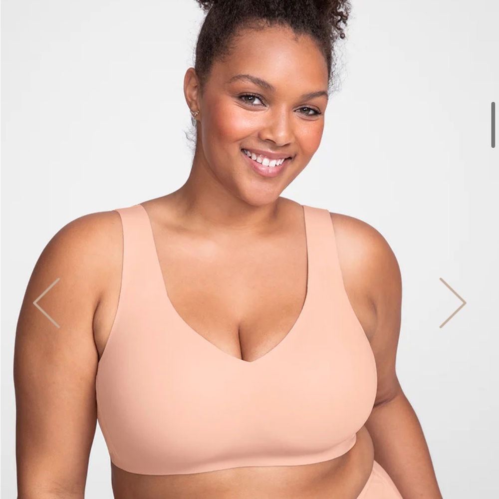 Honeylove V Neck Wireless Bra Rose Tan 2X